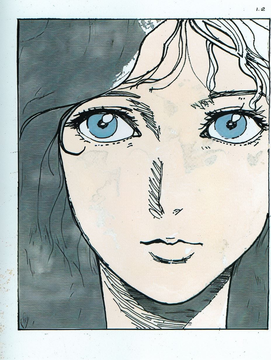 Vintage Manga Ink Portrait - Image 1