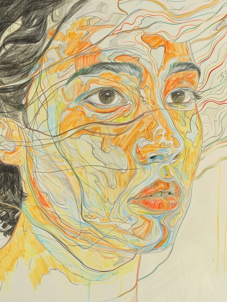 Fragmented Gaze in Vivid Hue - Image 4