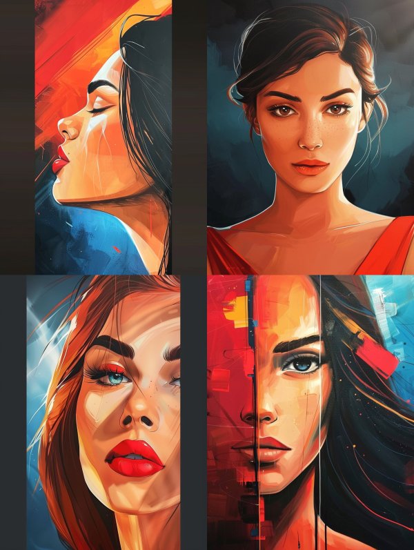 Vibrant Digital Portraiture Study