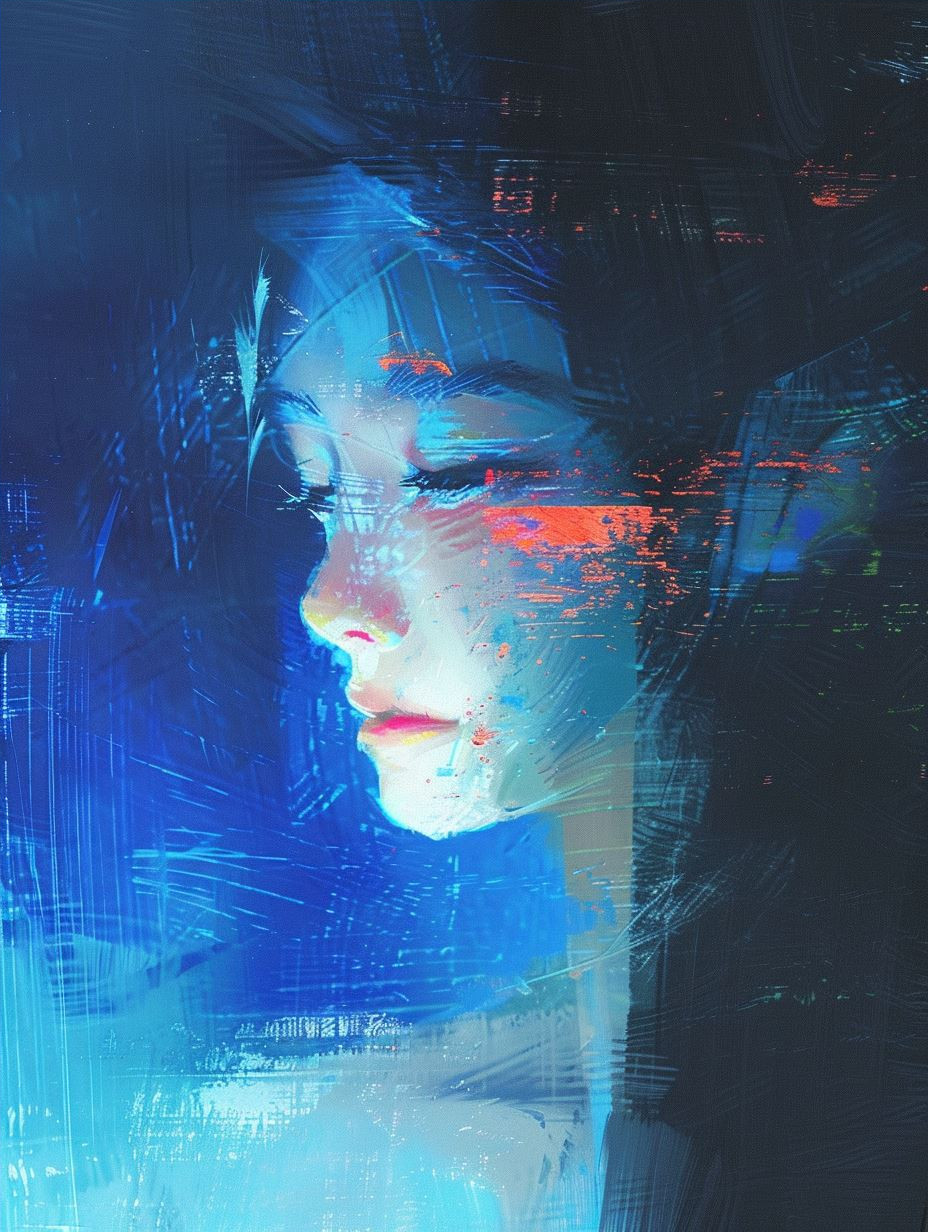 Ethereal Blue Digital Fragment - Image 4