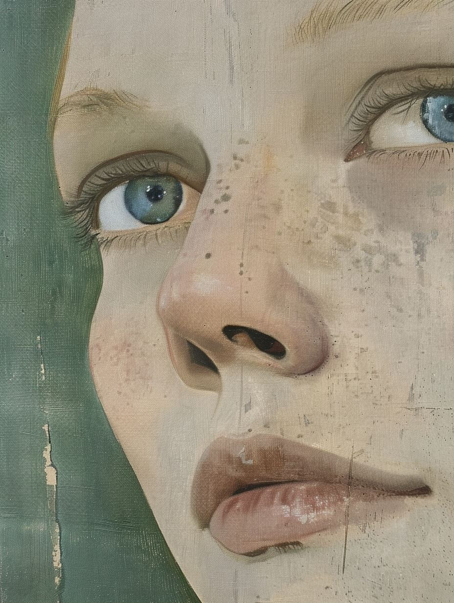 Fragmented Gazes in Green - Image 1