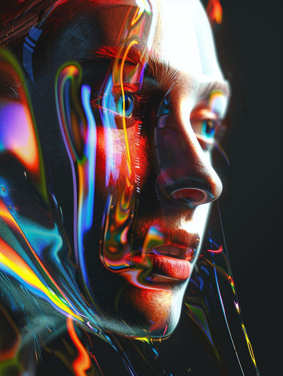 Prismatic Glitch Portrait Series - Image 1