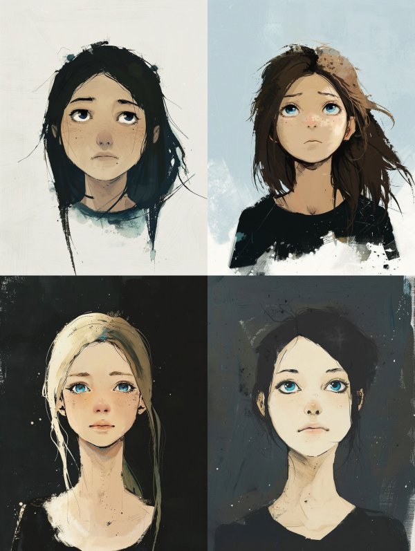 Melancholy Gazes in Digital Art