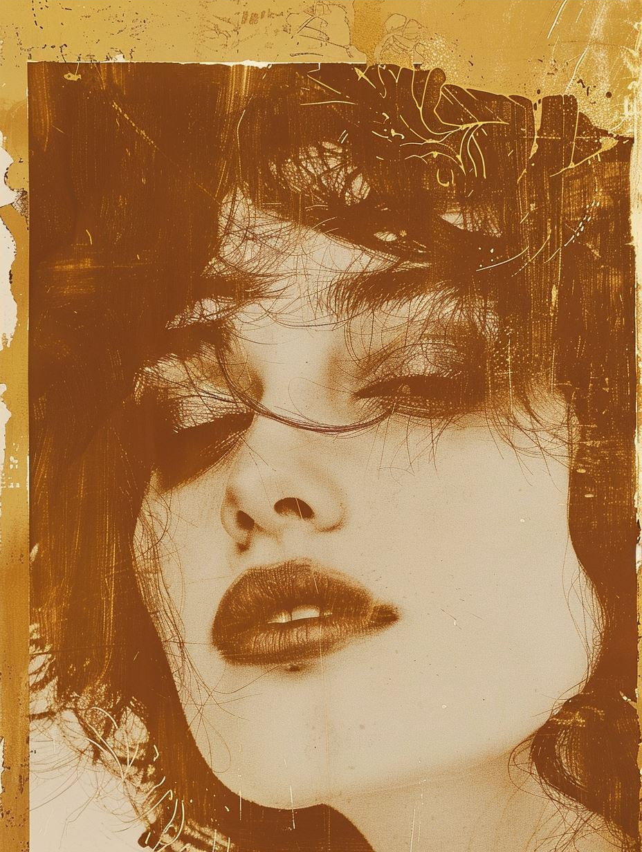 Abstract Golden Portrait Studies - Image 4