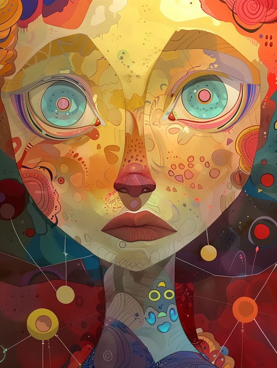 Psychedelic Flora Dreamscape Portrait - Image 2