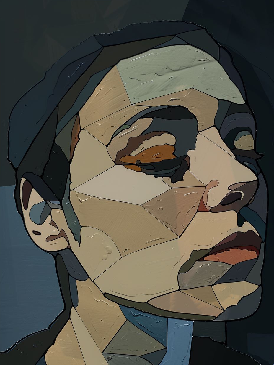 Fragmented Gaze in Muted Tones - Image 4