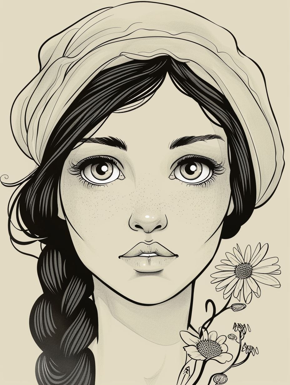 Elegant Hand Drawn Female Portraits - Image 1