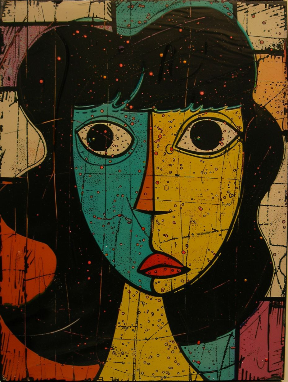 Abstract Dual Tone Portrait