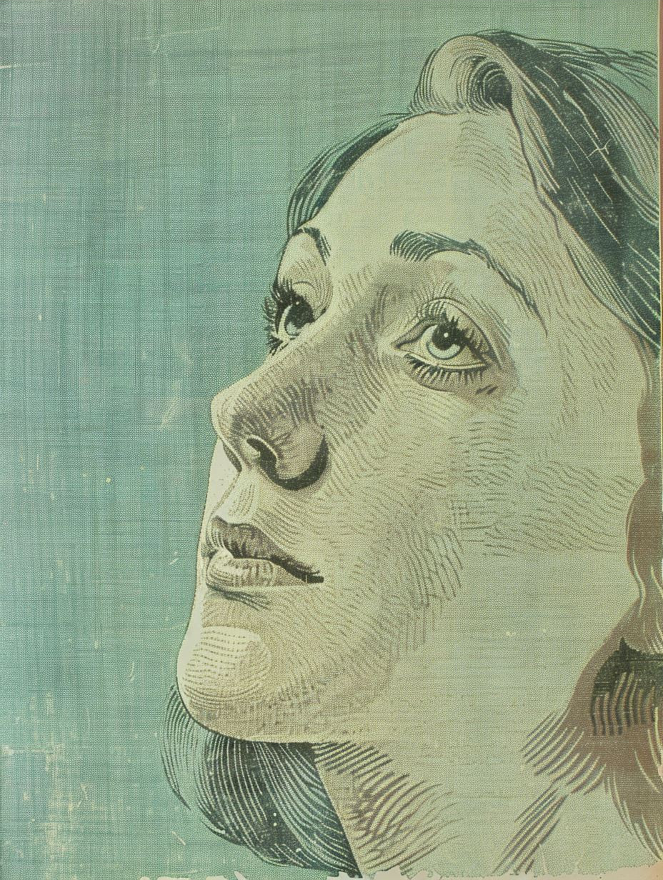 Vintage Linen Portrait Study - Image 3