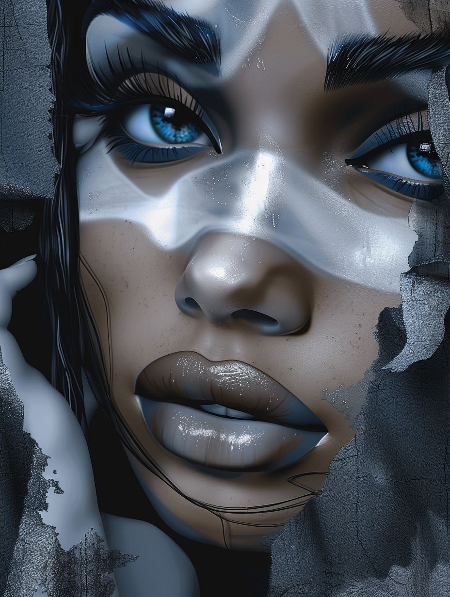 Frozen Azure Gaze - Image 4