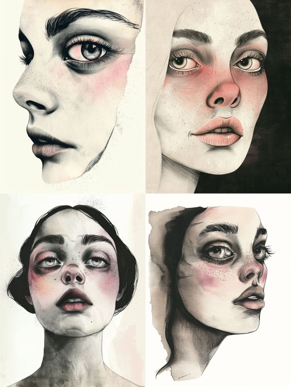 Ethereal Gazes: A Portrait Study