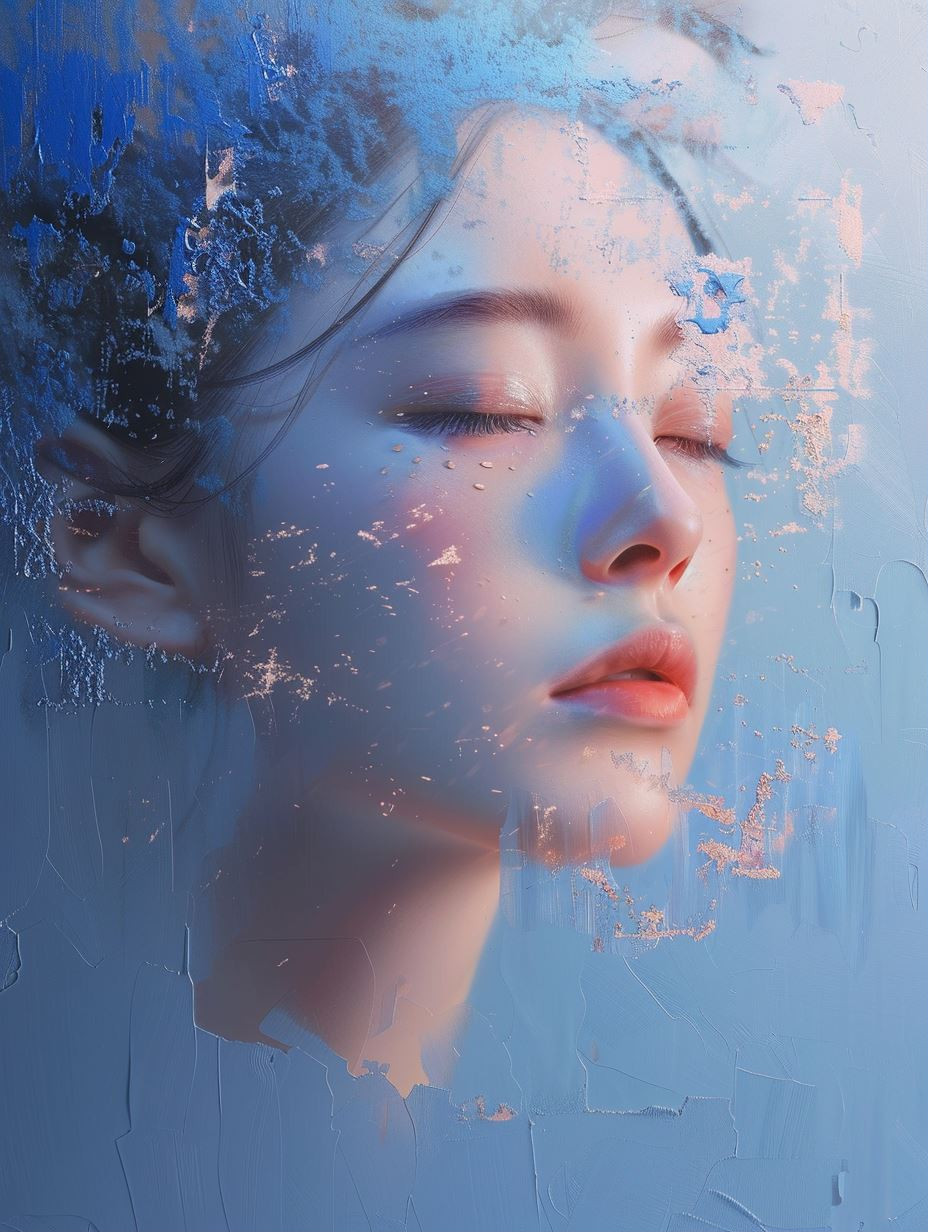 Ethereal Dreams in Blue Water - Image 1