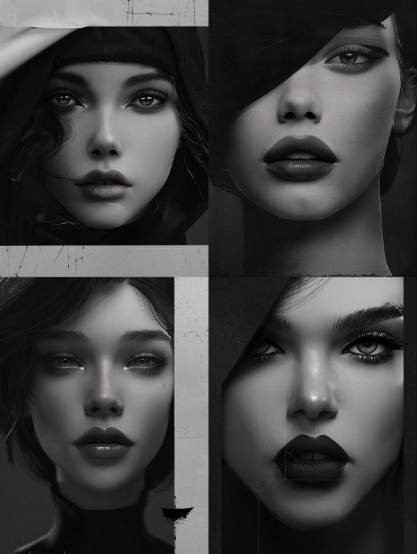 Noir Elegance Cinematic Portraits