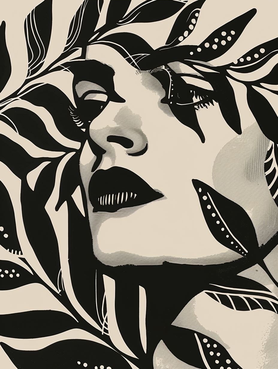 Bold Contrast Modern Portrait Art - Image 3