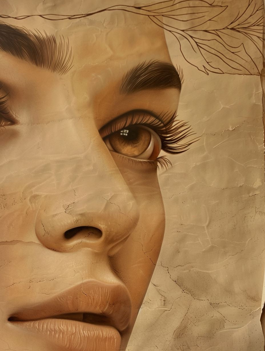 Ethereal Gaze in Golden Tones - Image 3