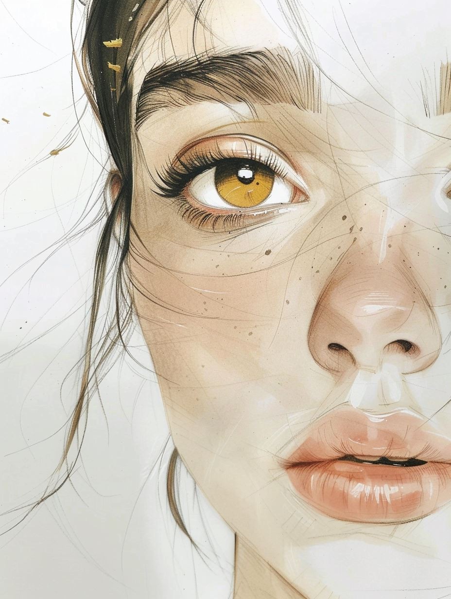 Golden Gaze Ethereal Portrait - Image 4