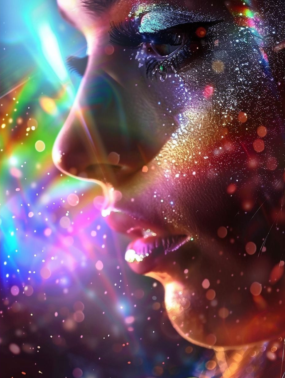 Prismatic Galactic Glitter Portrait - Image 2