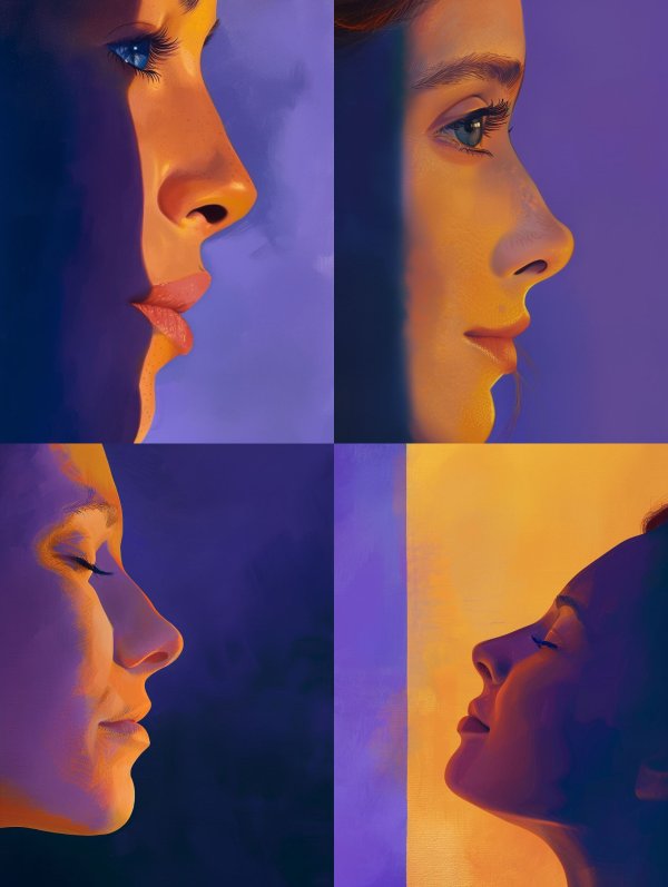 Neon Shadows Portrait Study