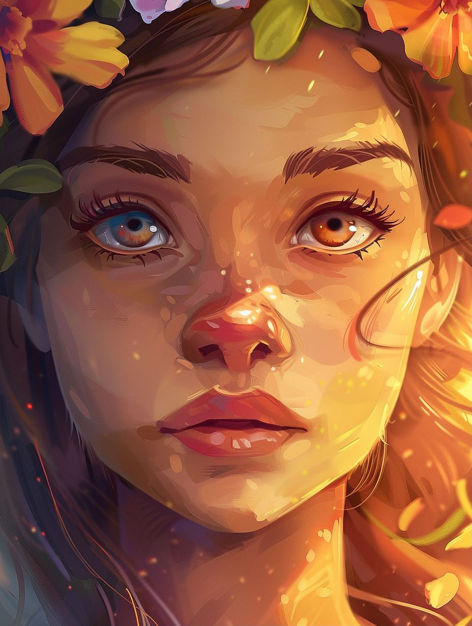 Golden Hour Floral Dream