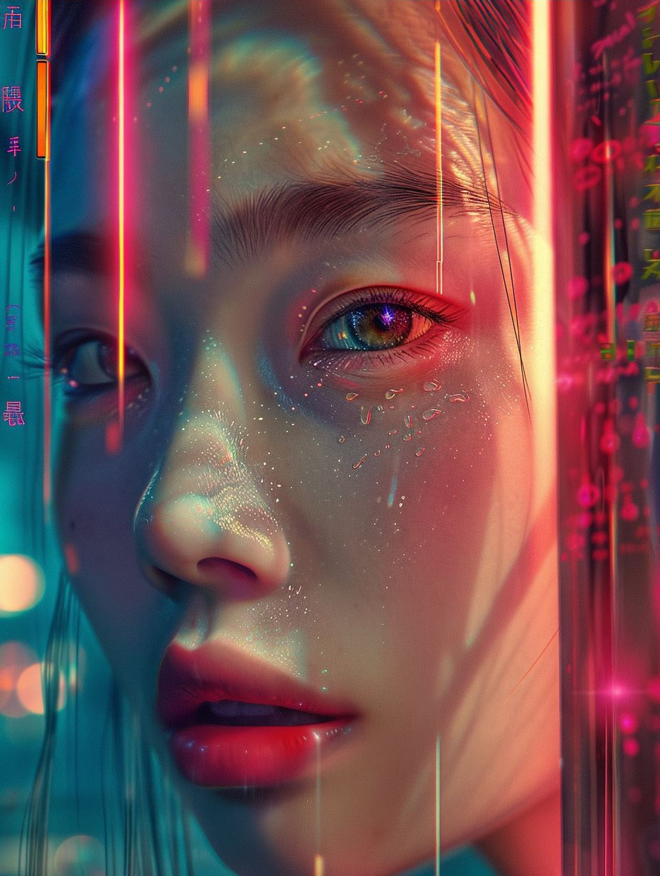 Neon Cyberpunk Digital Portraits - Image 3
