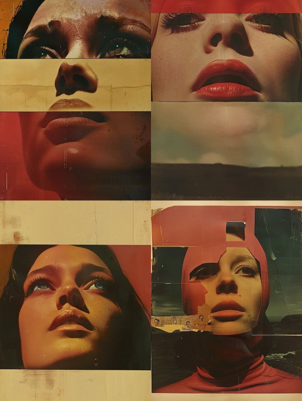 Fragmented Gaze of Crimson Gold