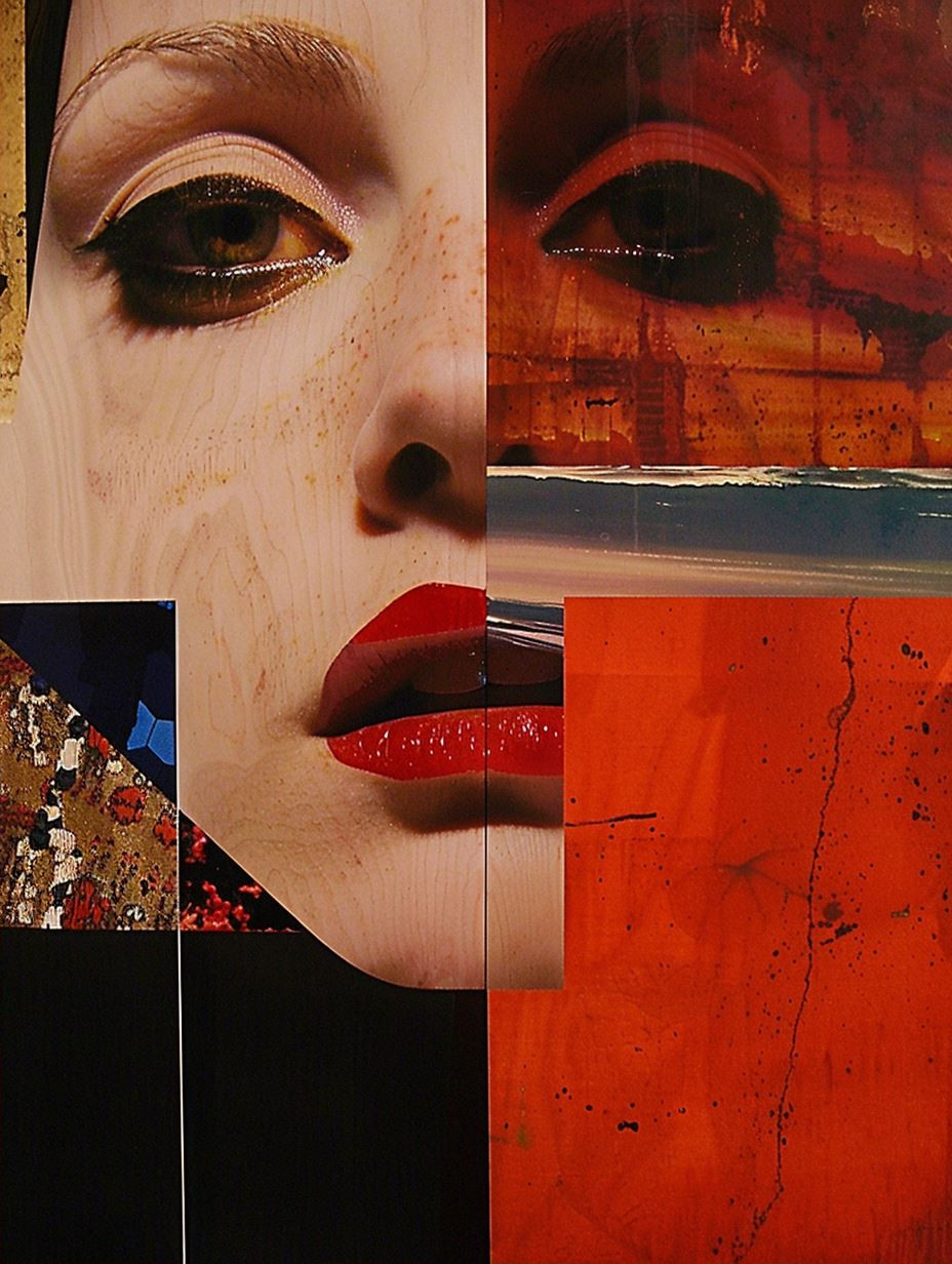 Fragmented Visions of Crimson Elegance - Image 2