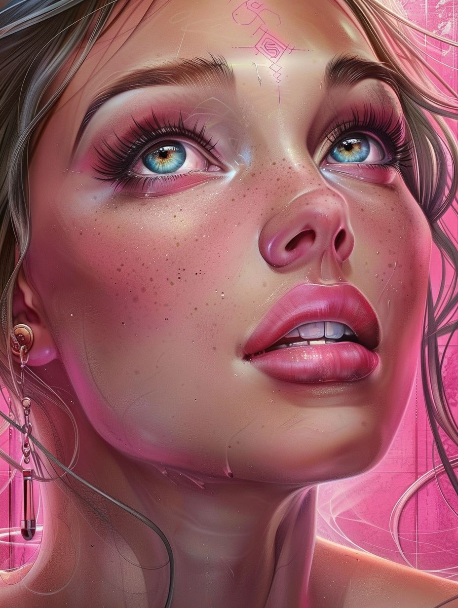 Ethereal Pink Digital Portraits - Image 2