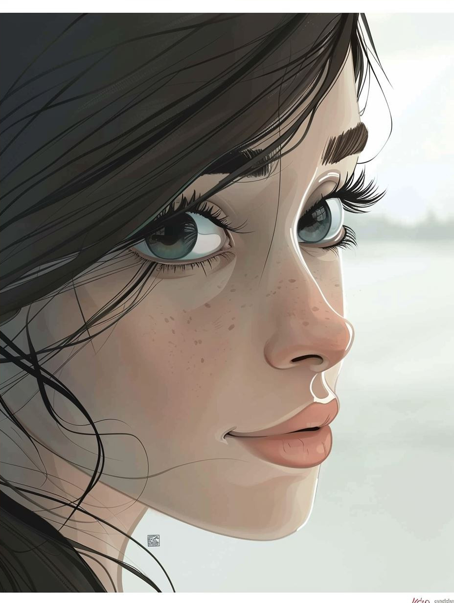 Ethereal Gaze Digital Portrait Studies - Image 4