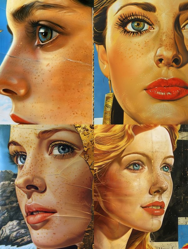 Fractured Gaze of Golden Light