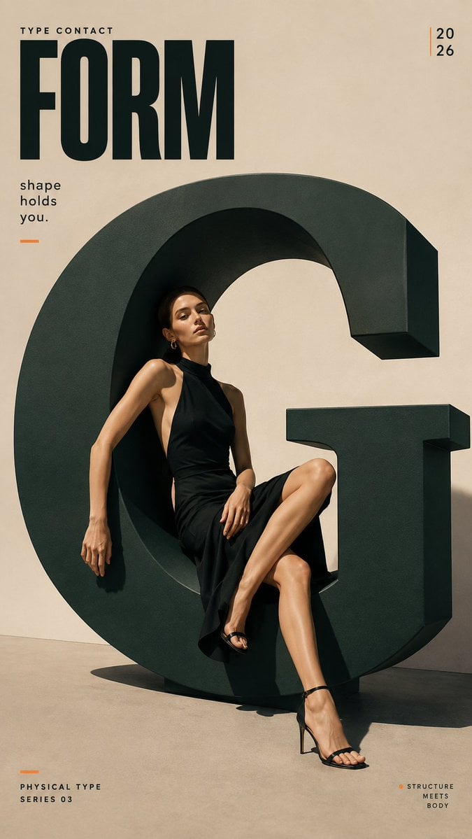 Monumental Type Contact Fashion Editorial Series - alternate