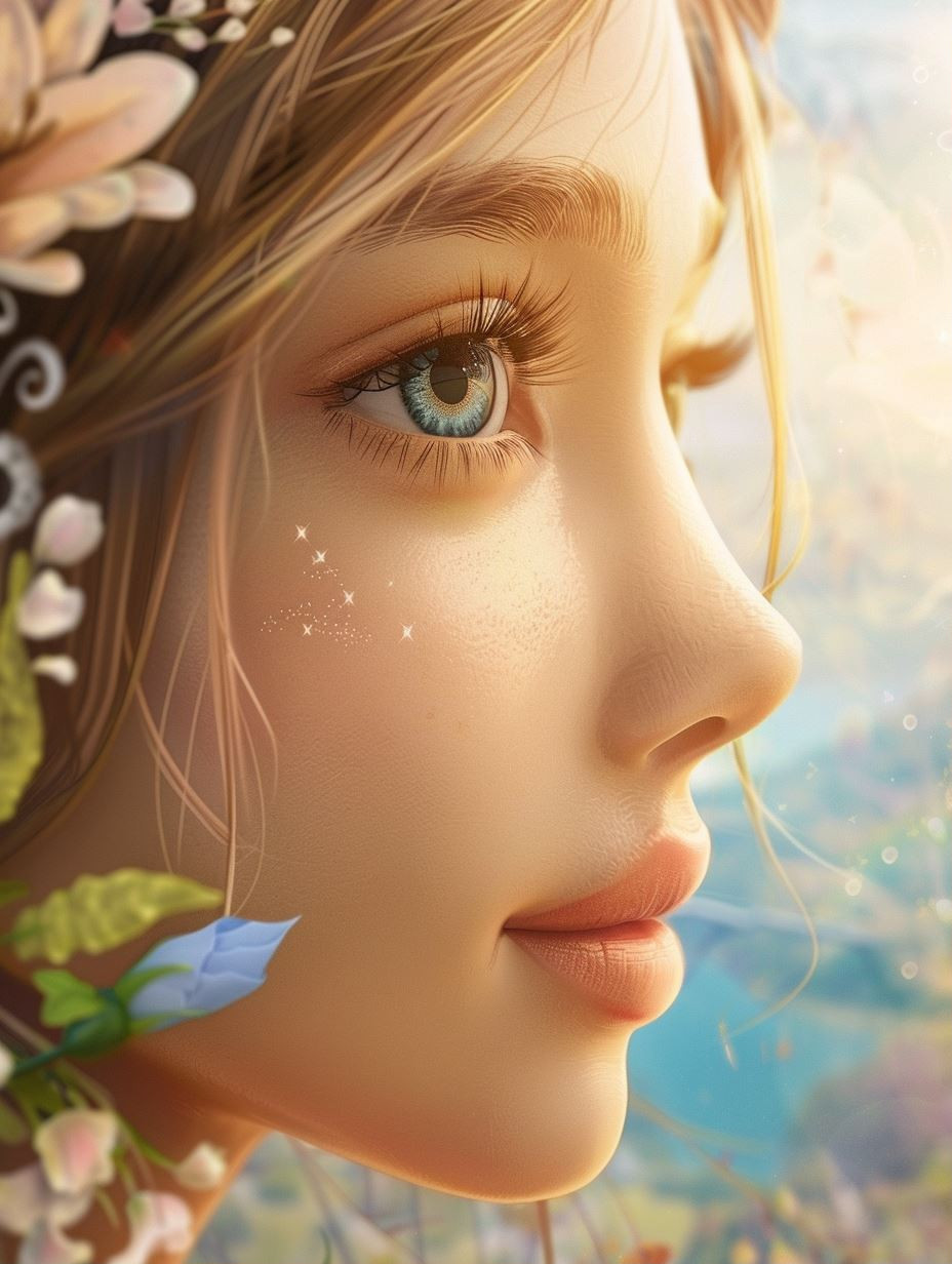 Ethereal Bloom Golden Hour Glow - Image 1