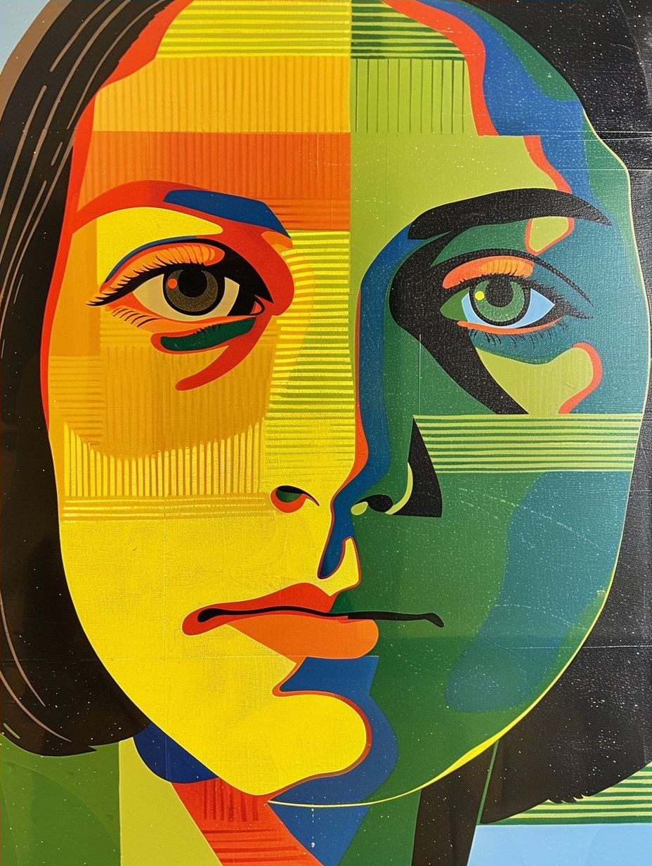 Vibrant Geometric Pop Art Portraits - Image 4