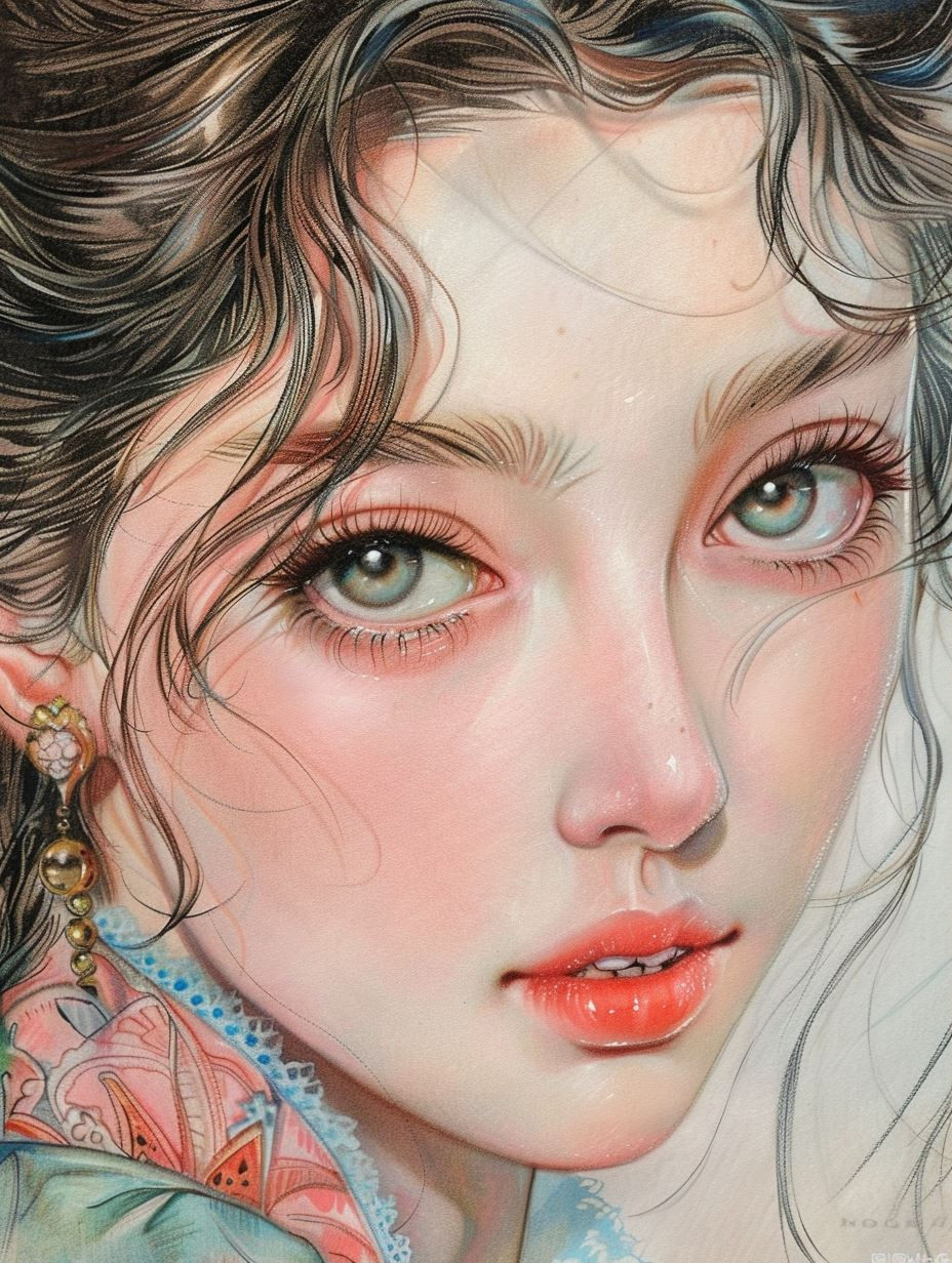 Ethereal Gazes: A Study in Hyperrealism - Image 1