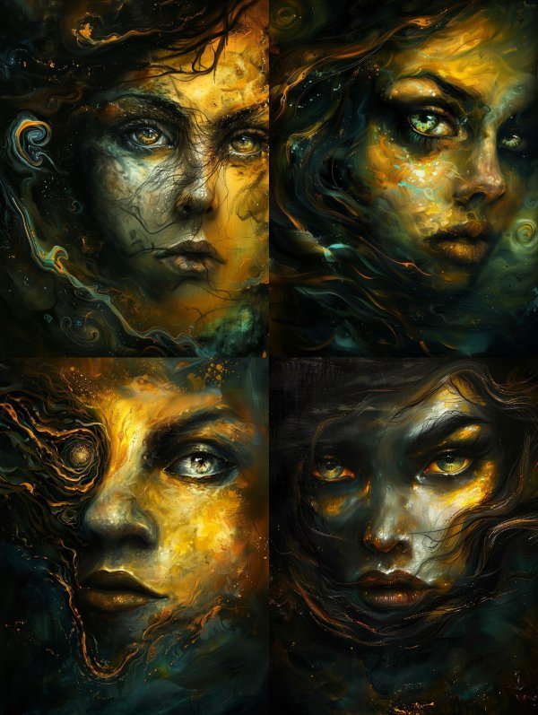 Ethereal Shadows of Golden Light