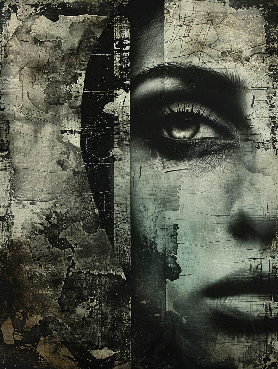 Fragmented Souls in Gritty Monochrome - Image 3