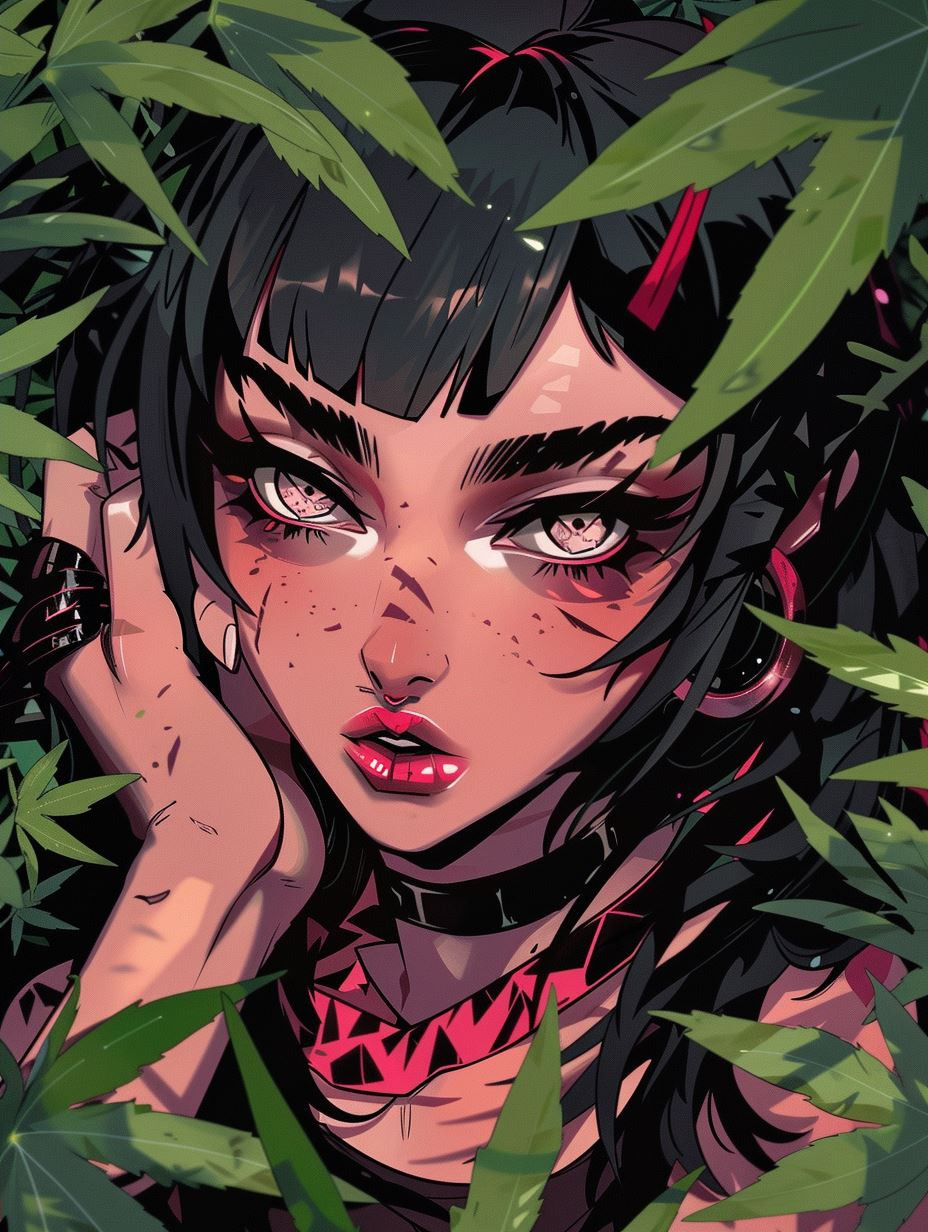 Crimson Gaze Cyberpunk Noir - Image 2
