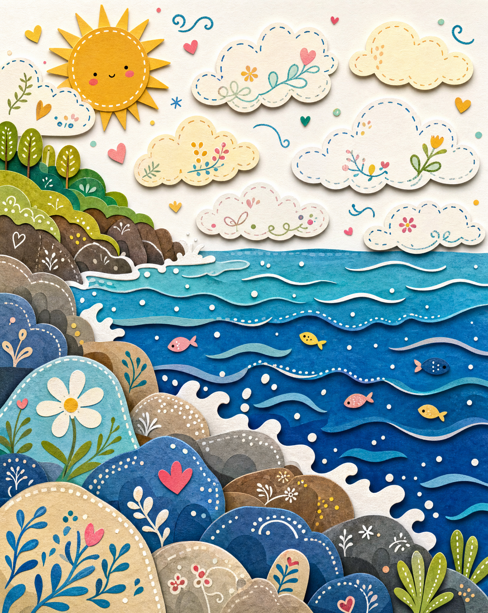 Whimsical Folk Papercraft Diorama