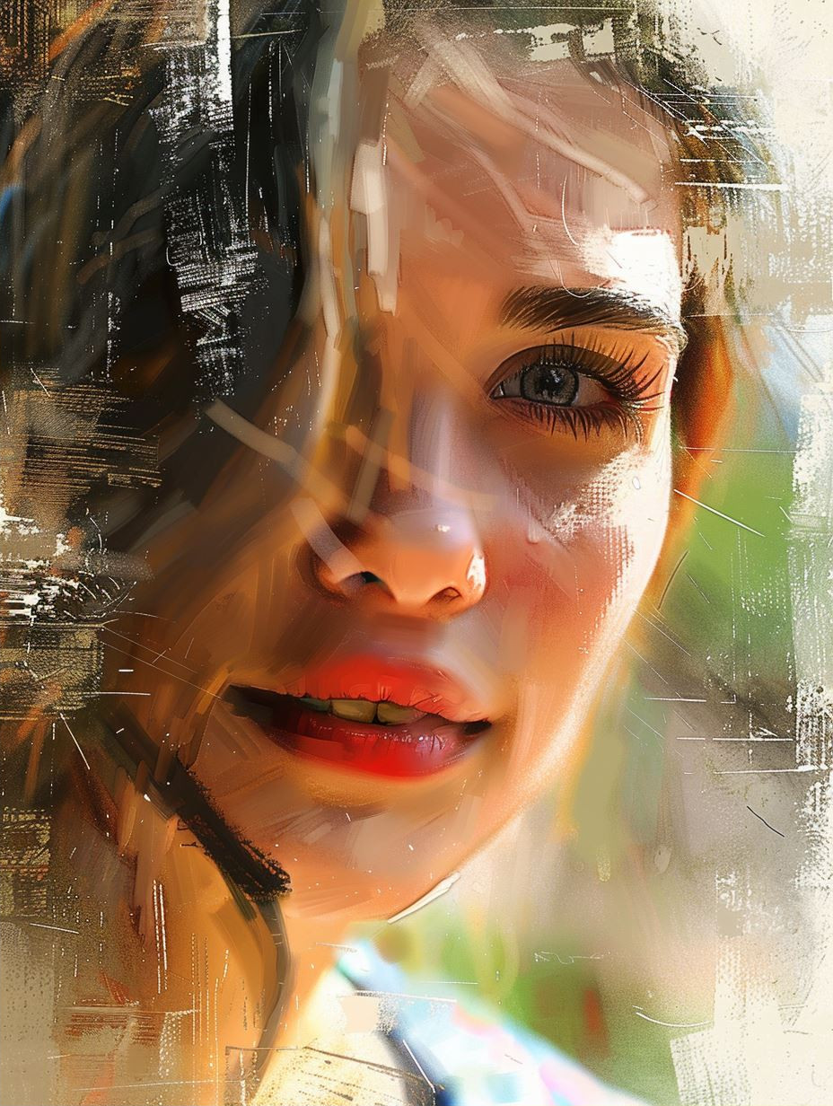 Abstract Expressionist Digital Portrait - Image 2