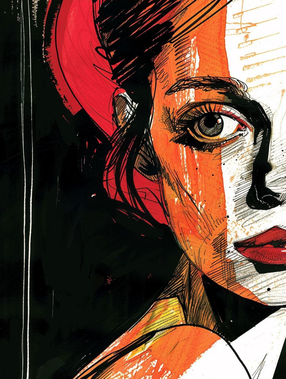 Bold Noir Graphic Portrait - Image 4