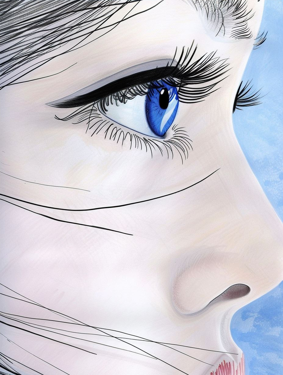 Frozen Gaze: A Study in Blue - Image 4