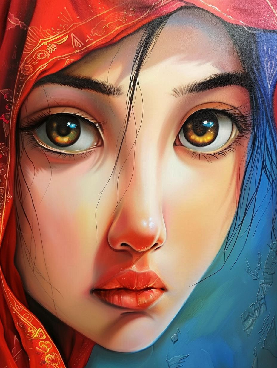 Ethereal Gazes: A Digital Portrait Study - Image 1