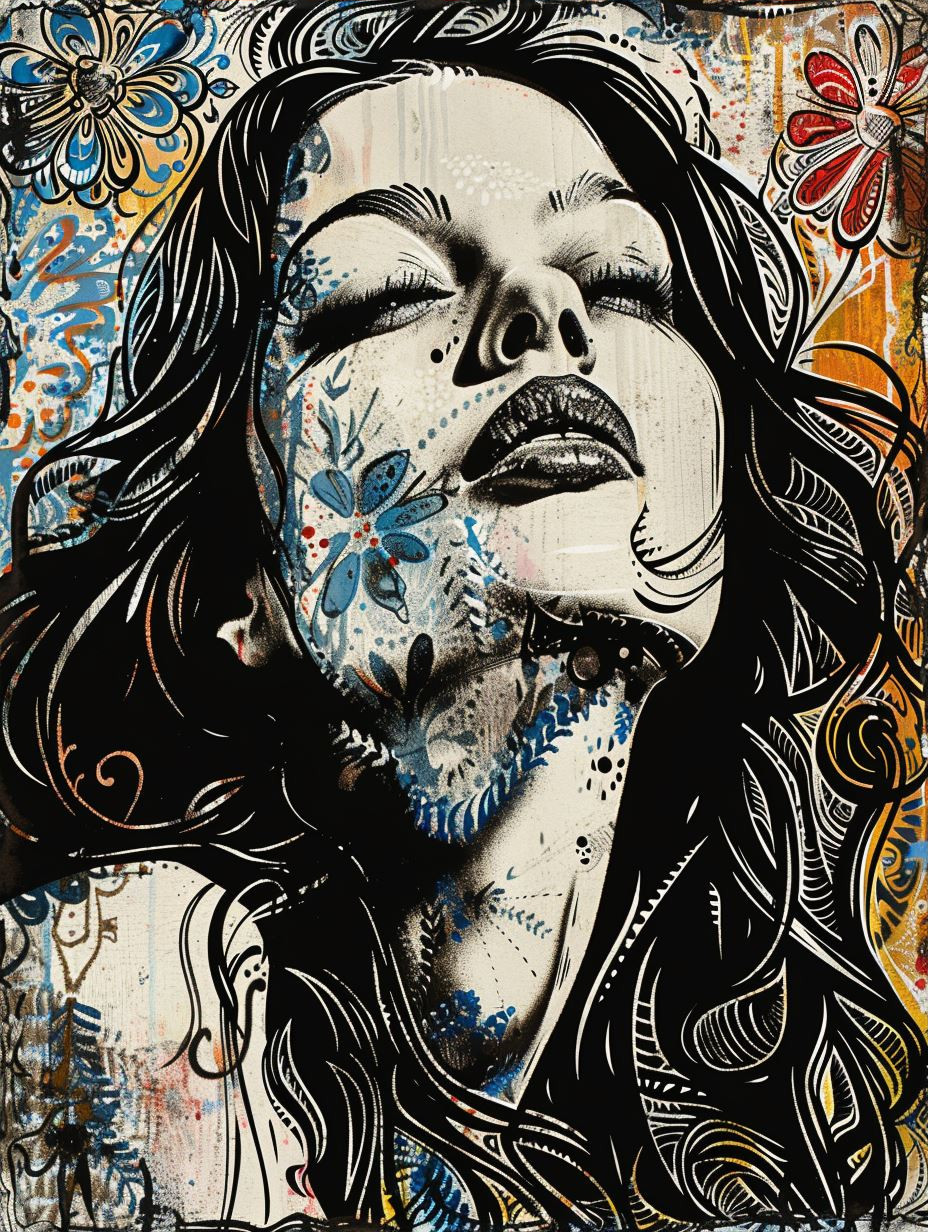 Vibrant Psychedelic Urban Portrait - Image 3