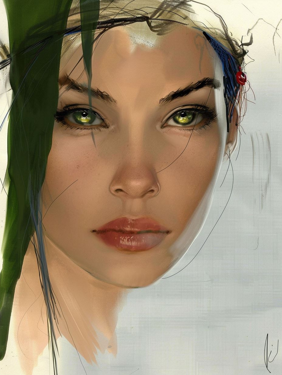 Digital Portrait Studies in Mixed Media - Image 2