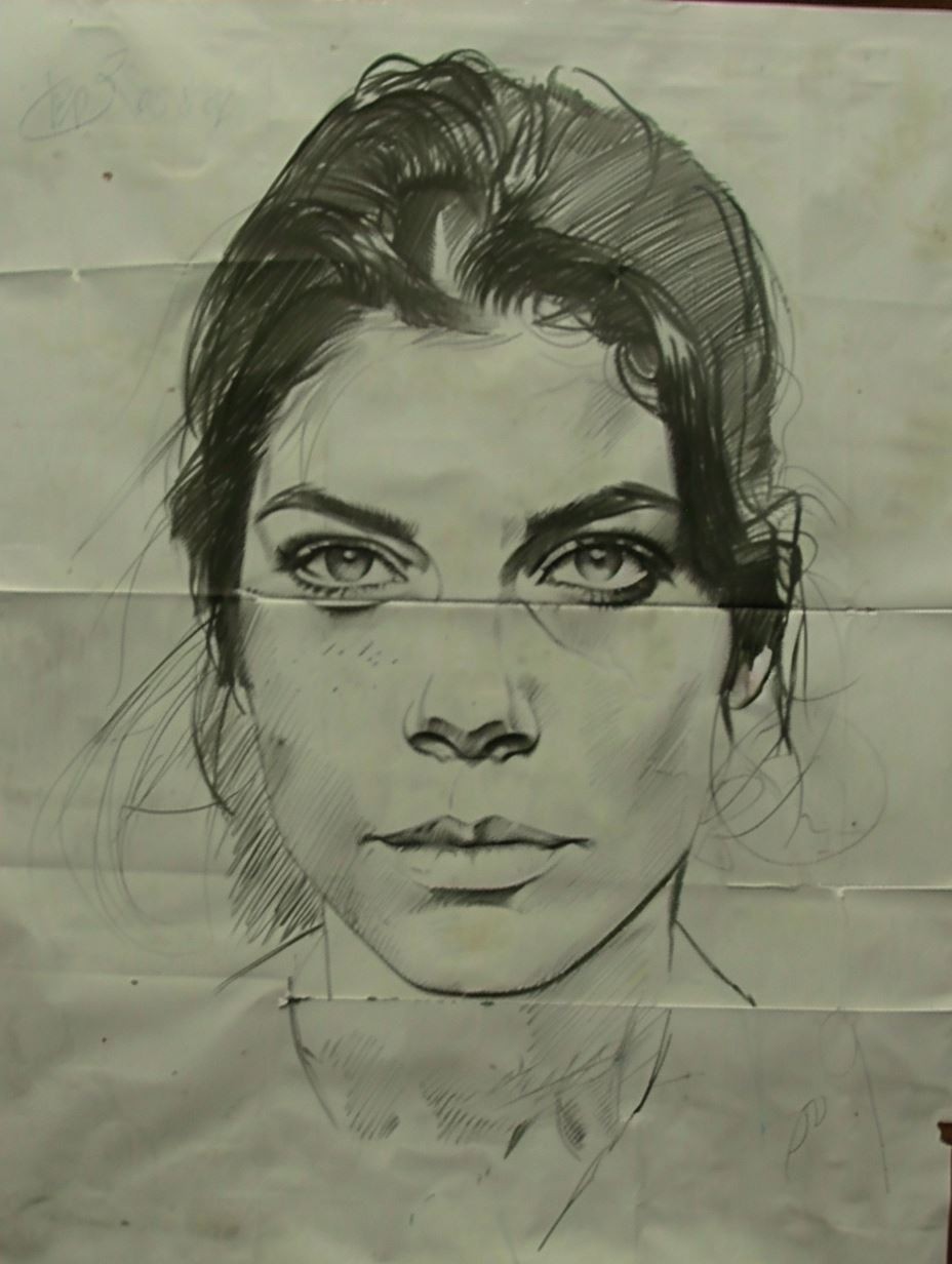 Ethereal Gaze in Textured Oil - Image 4