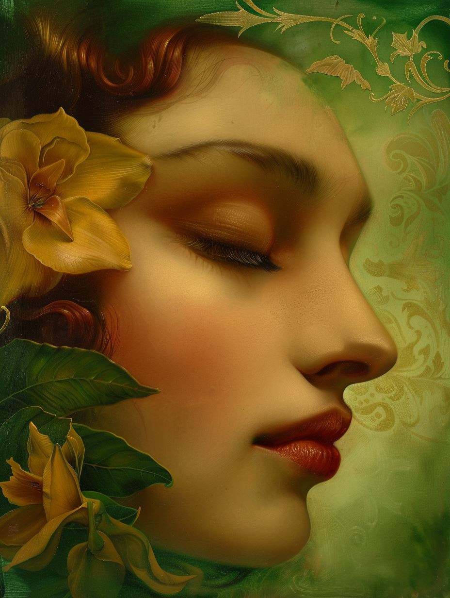 Ethereal Portraits in Verdant Hues - Image 2