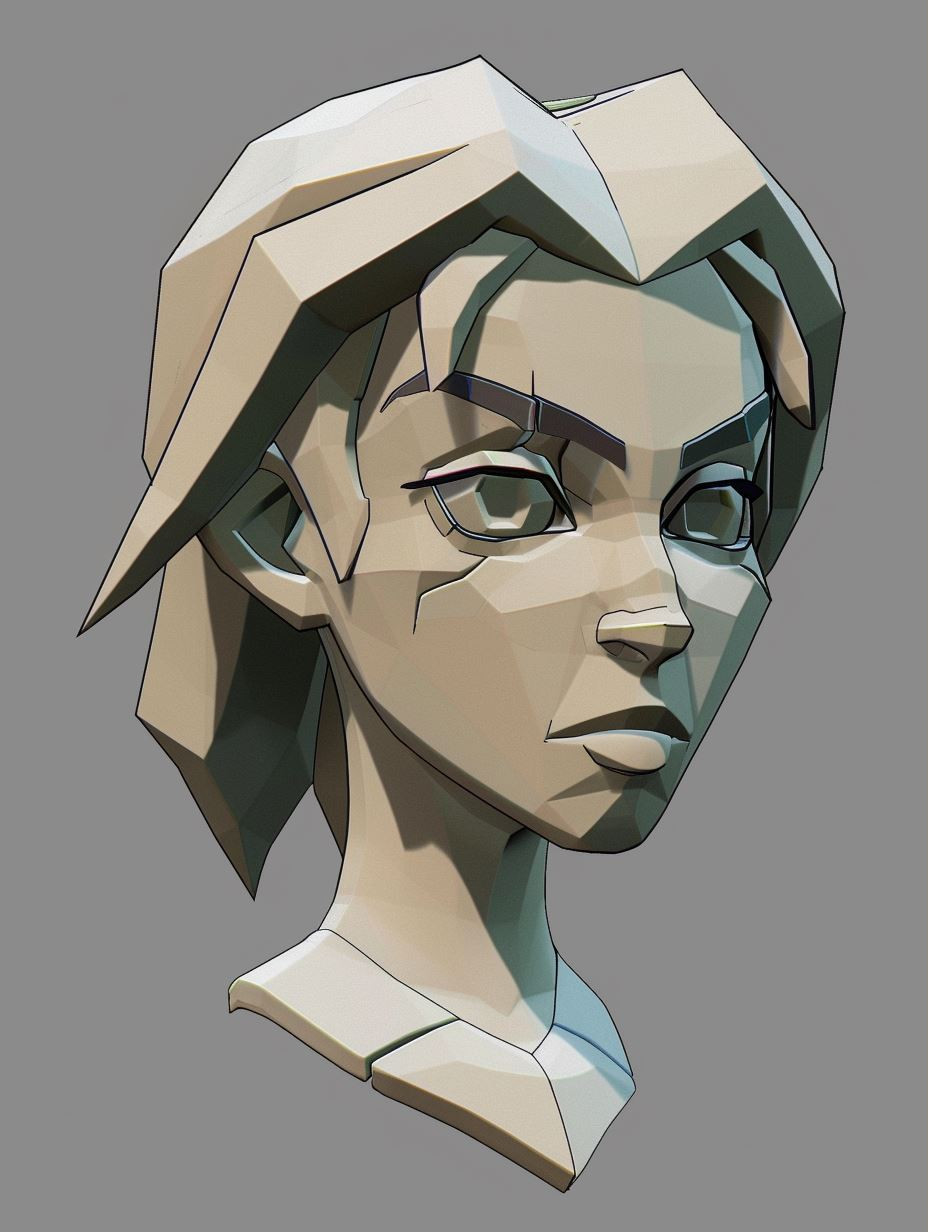 Angular Low Poly Portrait - Image 1
