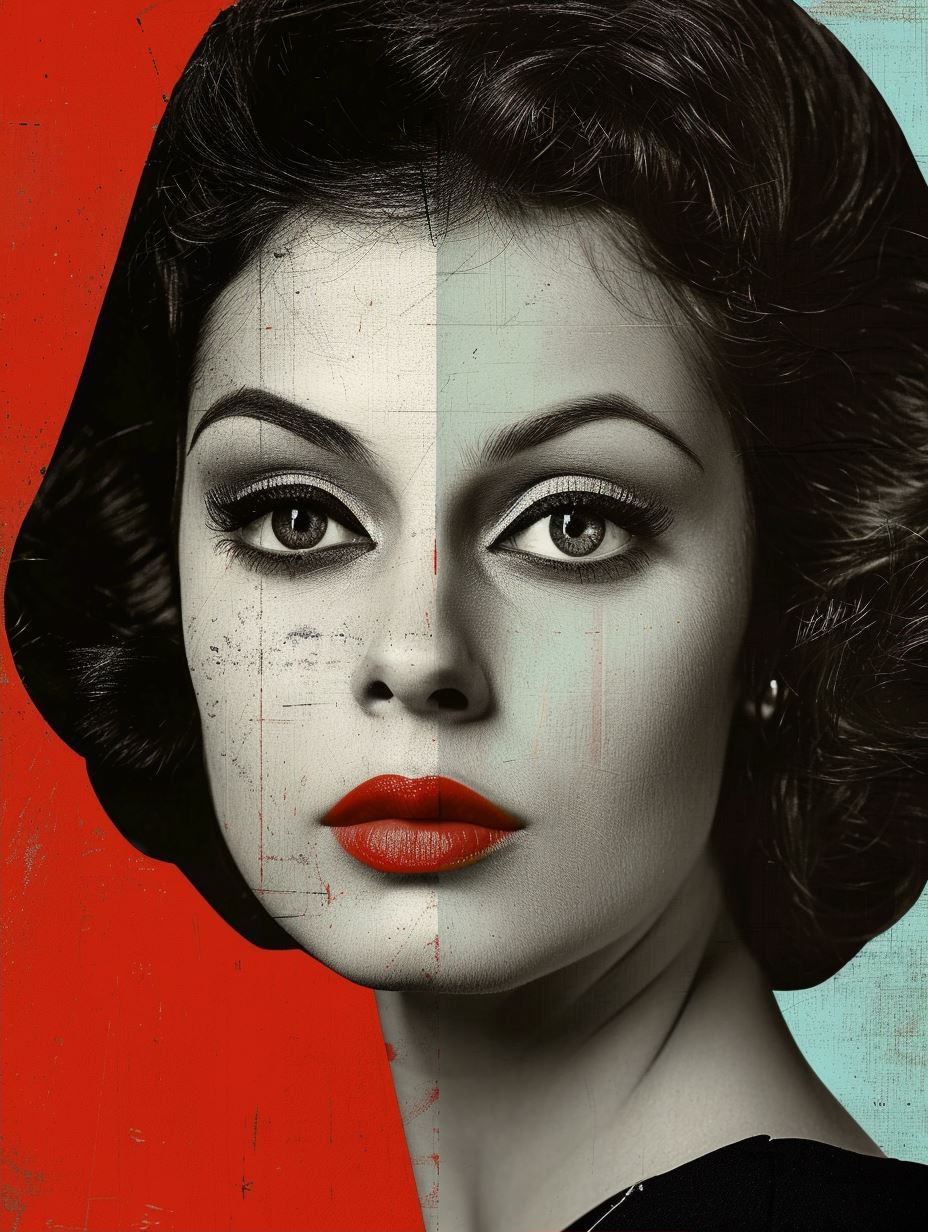 Vintage Noir Crimson Elegance - Image 2