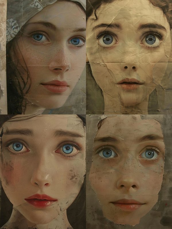 Ethereal Gaze of Painted Souls