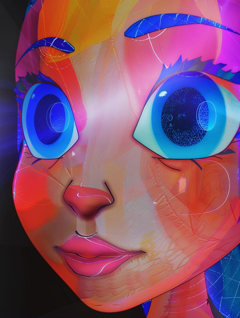Neon Ethereal Digital Portrait - Image 2