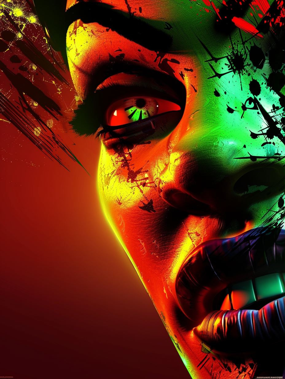Neon Grunge Cyberpunk Portraiture - Image 1